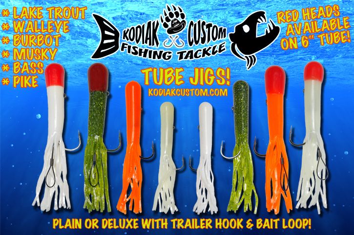 Kodiak Custom 6&quot; Tube Jig w/Trailer, Color: GL, Size: 1.5oz