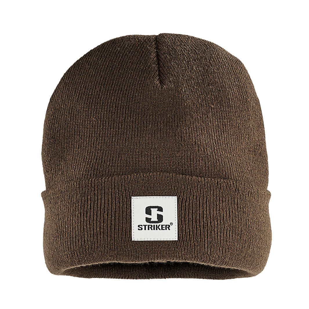 Striker Keystone Cuffed Knit Hat Dark Brown