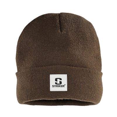 Striker Keystone Cuffed Knit Hat Dark Brown