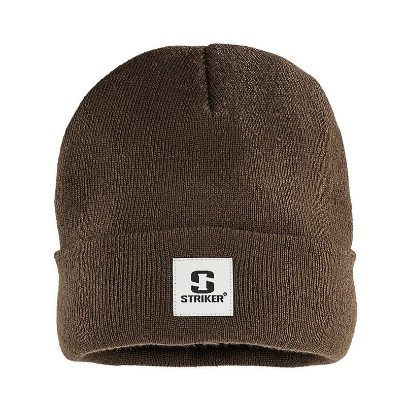 Striker Keystone Cuffed Knit Hat Dark Brown