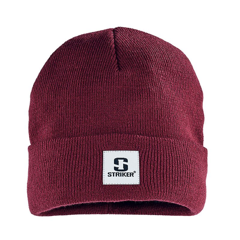 Striker Keystone Cuffed Knit Hat Burgundy