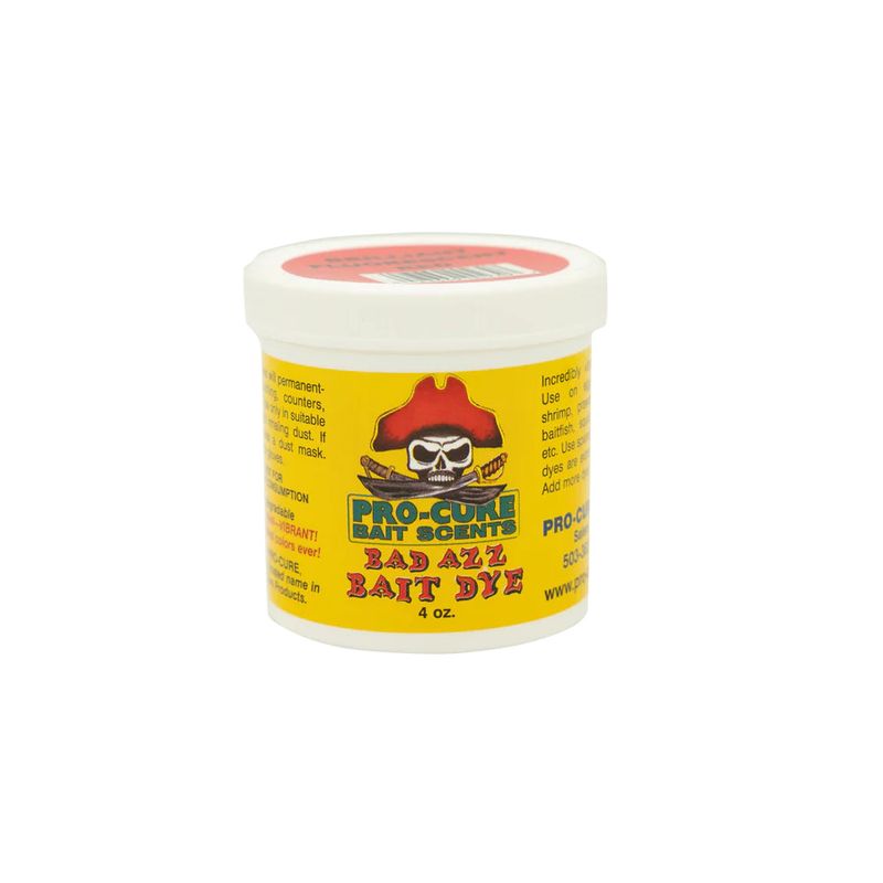 Pro-Cure Bad Azz Powder Bait Dye 4oz Jar Brilliant Red