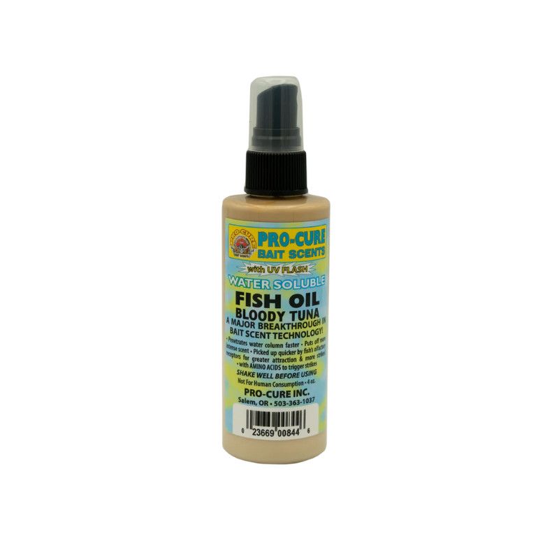Pro-Cure Bait Scent Water Soluble Fish Oil Bloody Tuna 4oz Spray