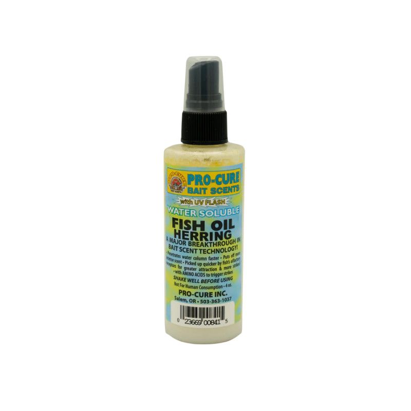 Pro-Cure Bait Scent Water Soluble Fish Oil Herring 4oz Spray