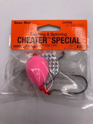 F&amp;S Cheater Spec sz 2 50-lb Dbl 6/0 Hook, Color: 5S