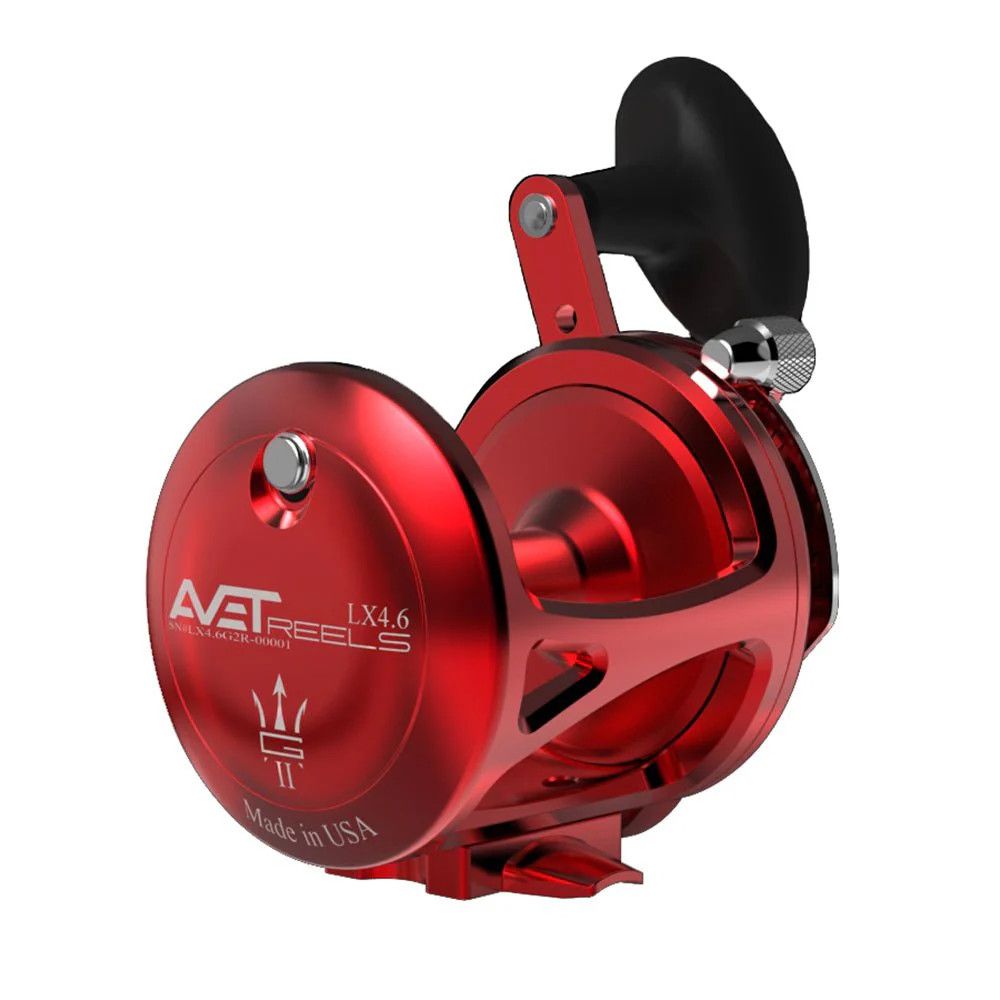 Avet REEL LX 4.6 G2 RH-Red (with glide plate)