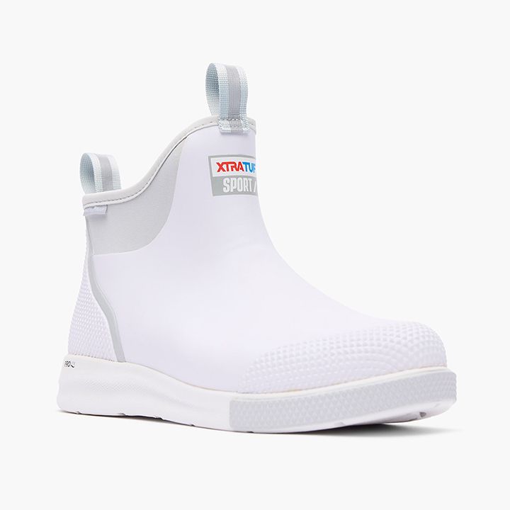 XtraTuf Men&#39;s 6&quot; Ankle Deck Boot Sport - White