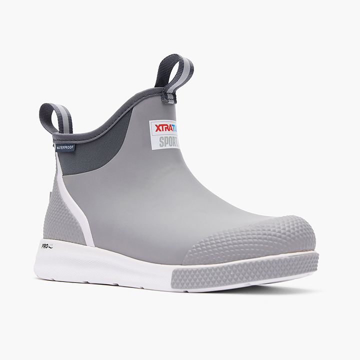 XtraTuf Men&#39;s 6&quot; Ankle Deck Boot Sport - Gray