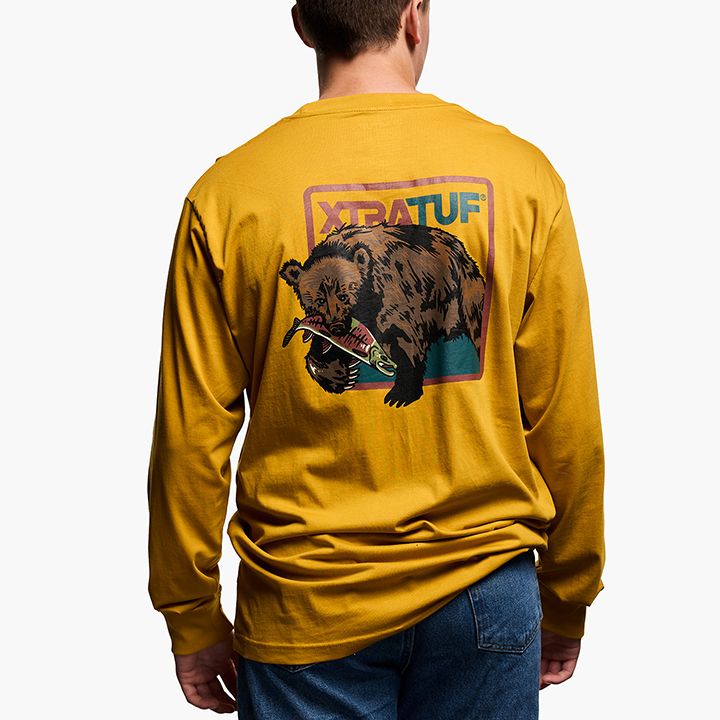 XtraTuf Men&#39;s Long Sleeve T-Shirt Golden Rod