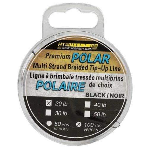 HT Tackle Polar Ice Line Braided 50lb x 50yd Black