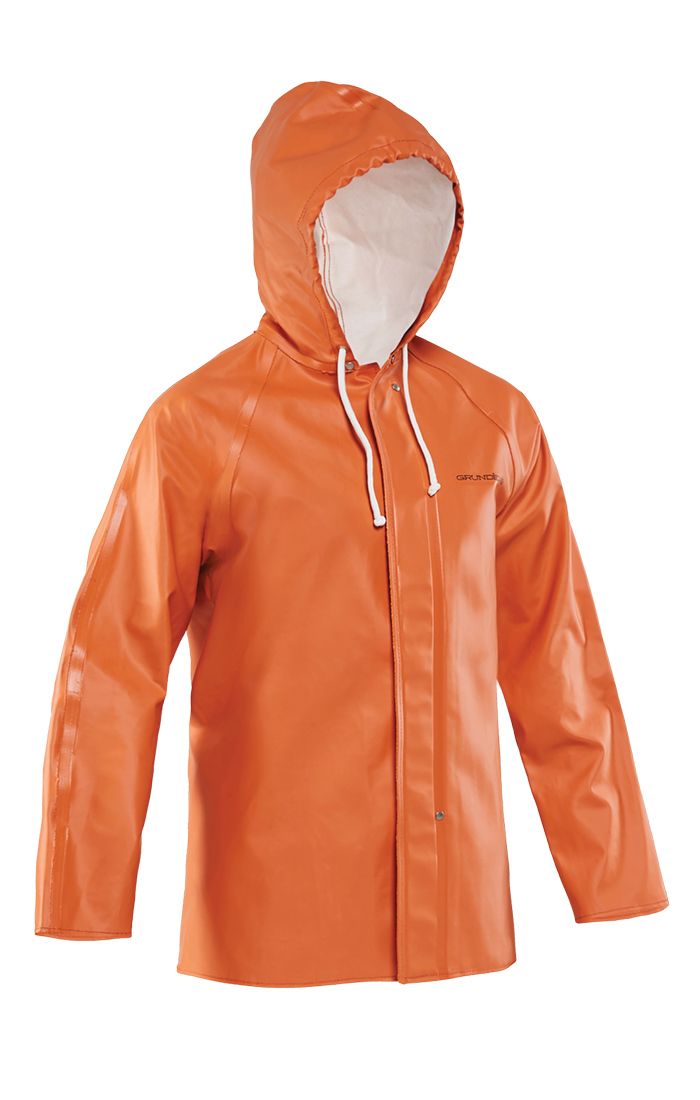 Grundens Clipper Youth Hooded Jacket, Color: Orange, Size: 8