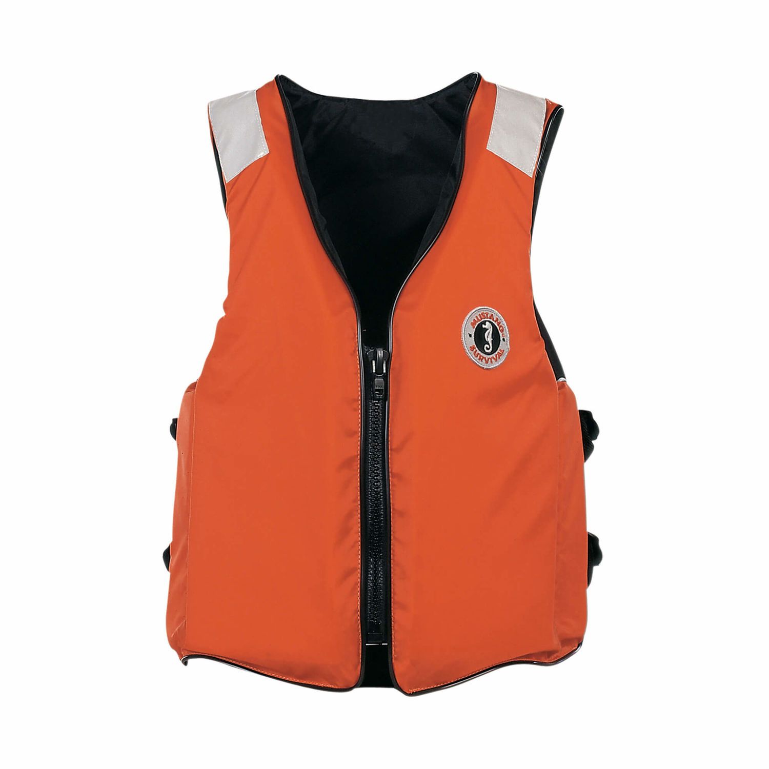Mustang Classic Industrial Vest w/Solas Tape [Adult}, Color: Orange, Size: S