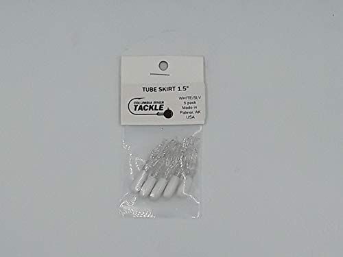 Columbia River Tube Skirt 1.5&quot; 5pk White/Silver