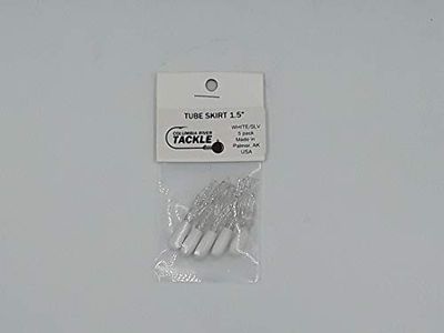 Columbia River Tube Skirt 1.5&quot; 5pk White/Silver