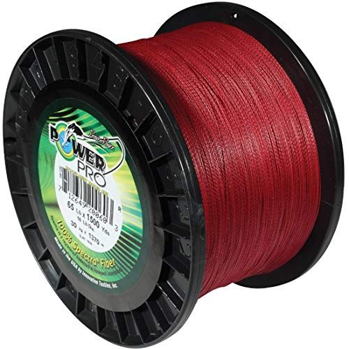 Power Pro Spectra Fiber Braided Fishing Line, Vermilion Red, 300YD/80LB