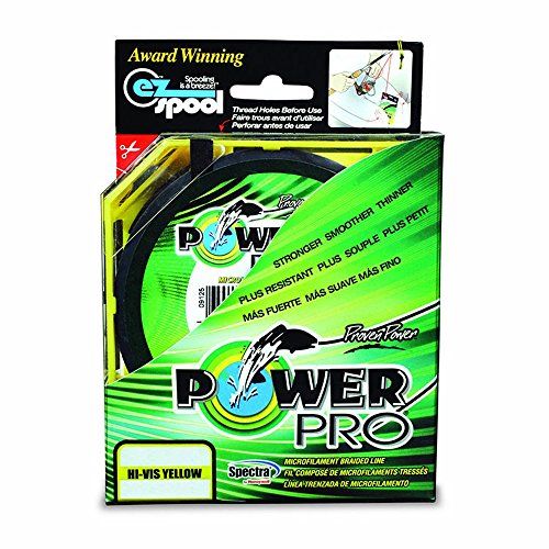 POWER PRO Spectra Fiber Braided Fishing Line, Hi-Vis Yellow, 300YD/20LB