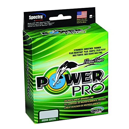 POWER PRO Spectra Fiber Braided Fishing Line, Moss Green, 500YD/80LB