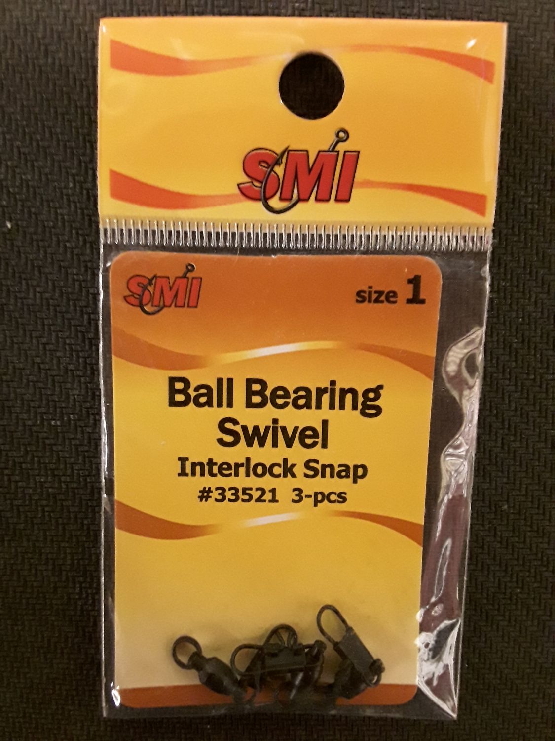 SMI Swivels BallBear w/Intrlk , Color: Blk, Size: 3-pk sz1