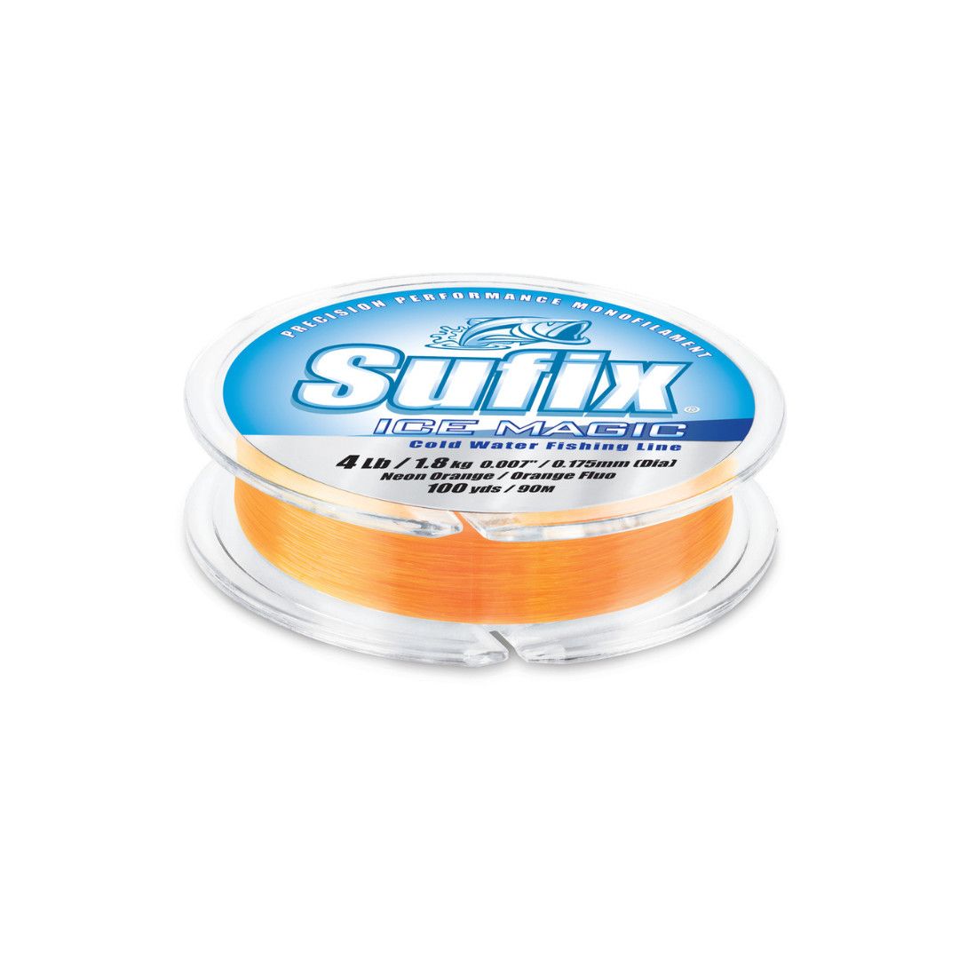 Sufix Ice Magic Cold Water Monofilament Line 4lb x 100yds 603-004NO Neon