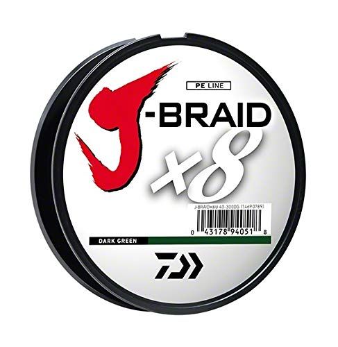Daiwa J-BRAIDX8, Filler Spool, Dark Green, Mono Dia.= 16lb.
