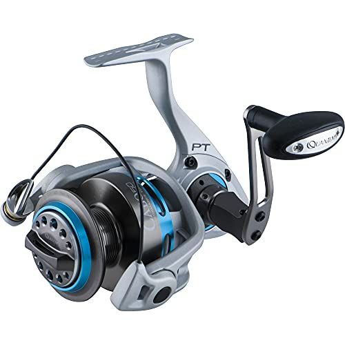 Quantum Cabo Saltwater Spinning Fishing Reel, Size 50 Reel, Changeable Right- or Left-Hand Retrieve, Magnum CSC Drag System, SCR Aluminum Body and Side Cover, Silver/Blue