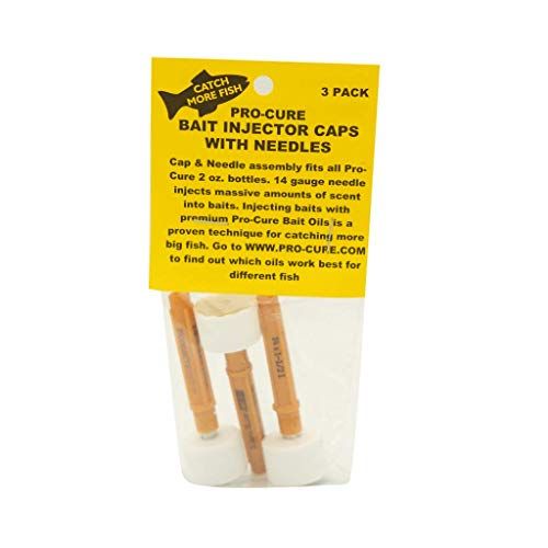 Pro-Cure Bait Injector Needles with Cap (Pack of 3), 2 Ounce