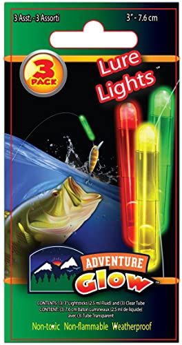 Adventure Glow 3 Pack 3&quot; Assorted Lure Light Fishing Equipment