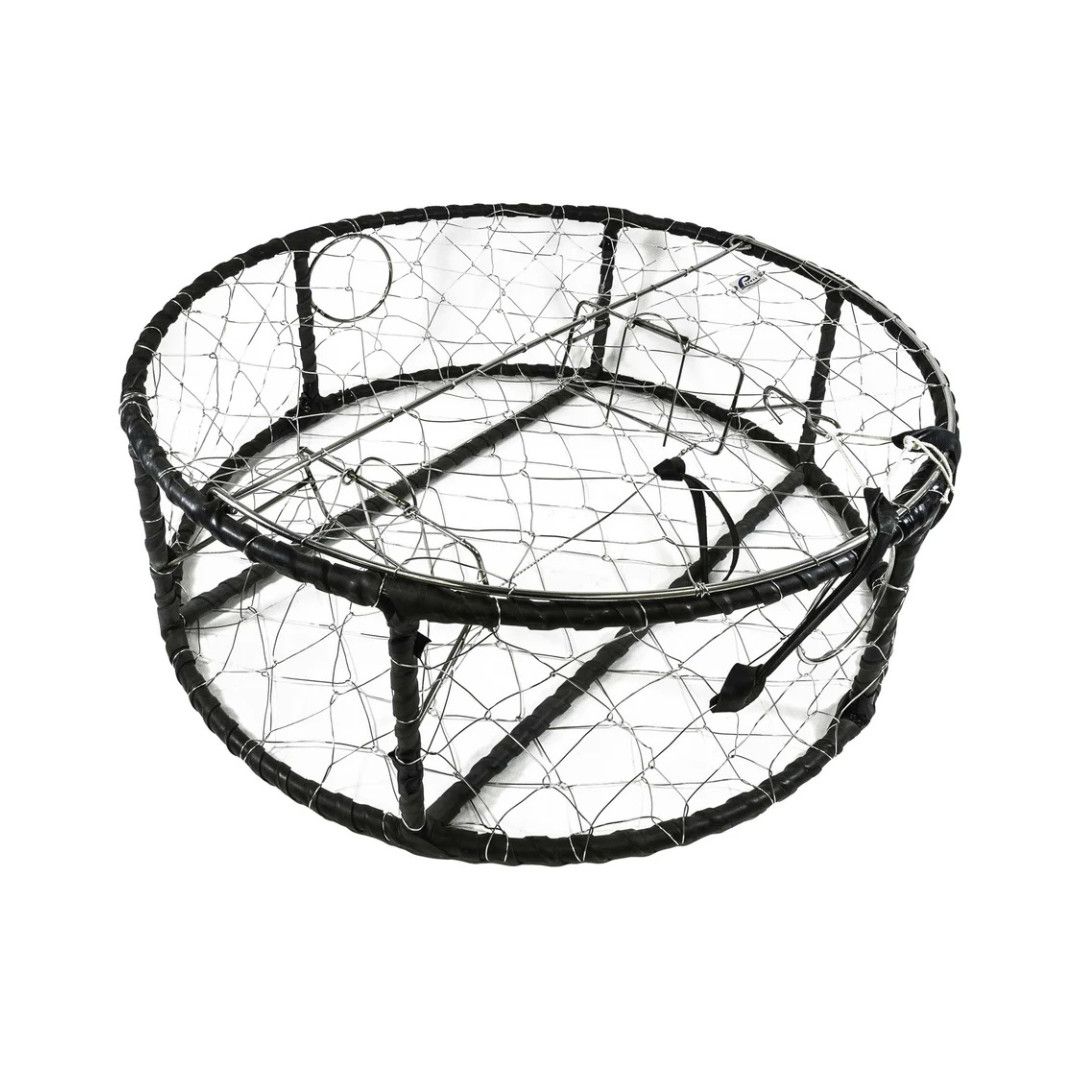 Promar Stainless Steel Crab Trap Round 10&quot;H 4 3/8&quot; rings - Dungeness