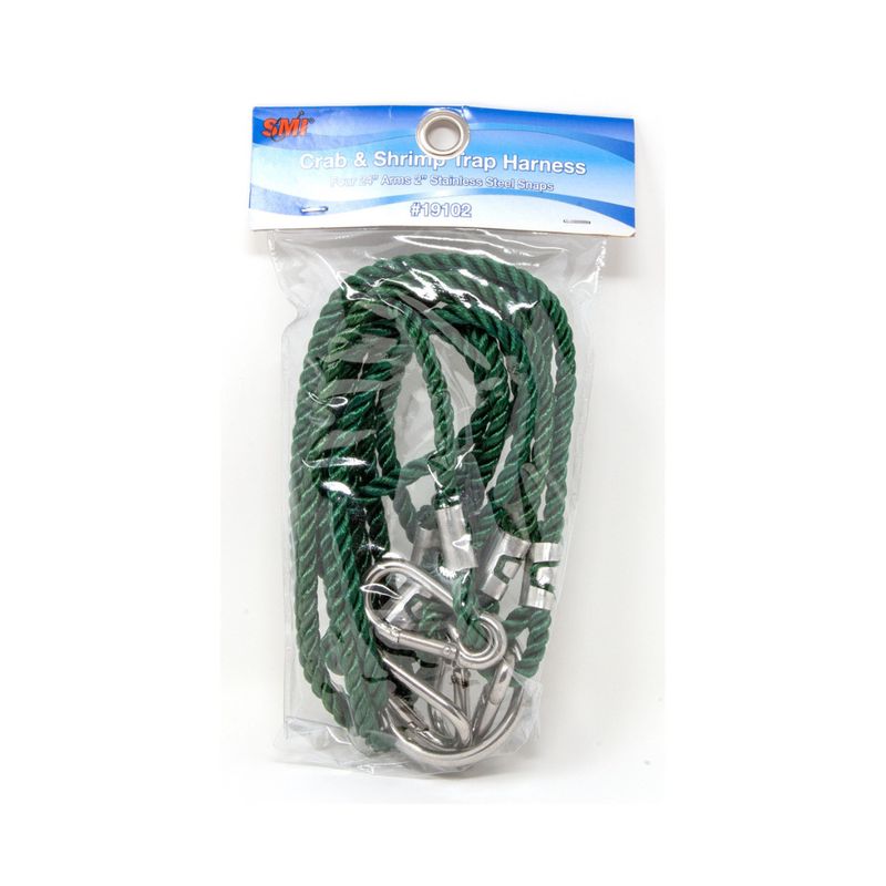 SMI Crab Pot/Shrimp Trap Harness 4-Arm 2&quot;x24&quot; SS w/ Ringed Eye Snaps