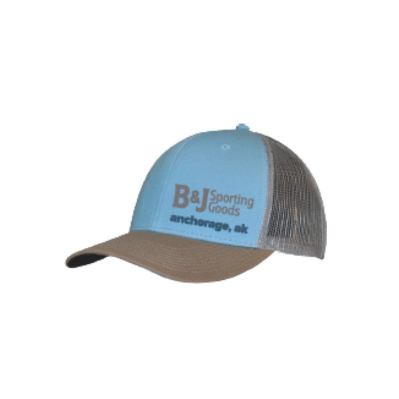 B&amp;J Trucker Hat Light Blue / Gray