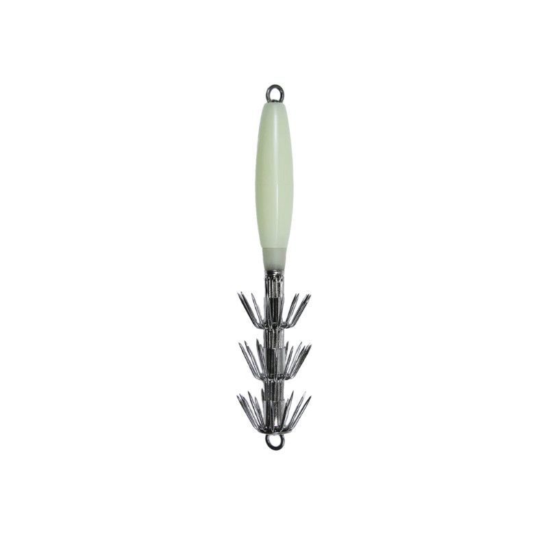Promar 6&quot; Hard Body Squid Jig Luminous Glow 3 Hooks