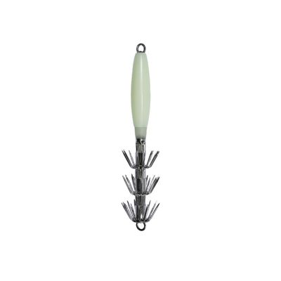 Promar 7.5&quot; Hard Body Squid Jig Luminous Glow 3 Hooks