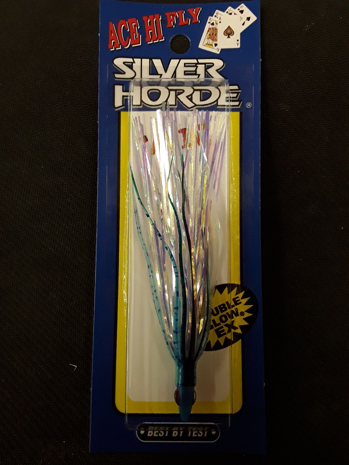 Silver Horde Ace Hi Needlefish Fly 1670-030-, Color: Glo Blu Spat back 144