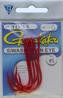 Gamakatsu Siwash Hook (Open Eye) Red, Color: 10311, Size: 1/0