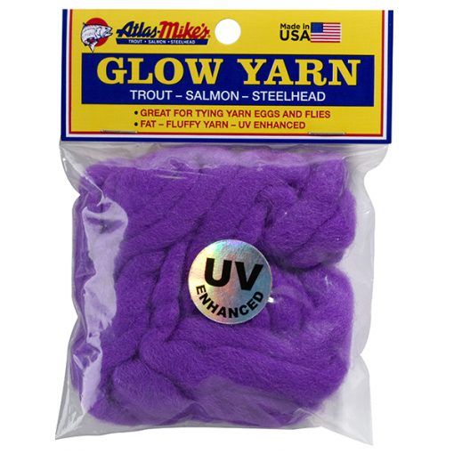Atlas Mike&#39;s UV Glow Yarn  12&#39;, Color: Dark Purple
