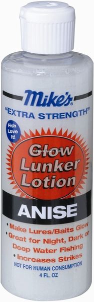 Mike&#39;s Lunker Lotion, Color: Glow Anise, Size: 4oz