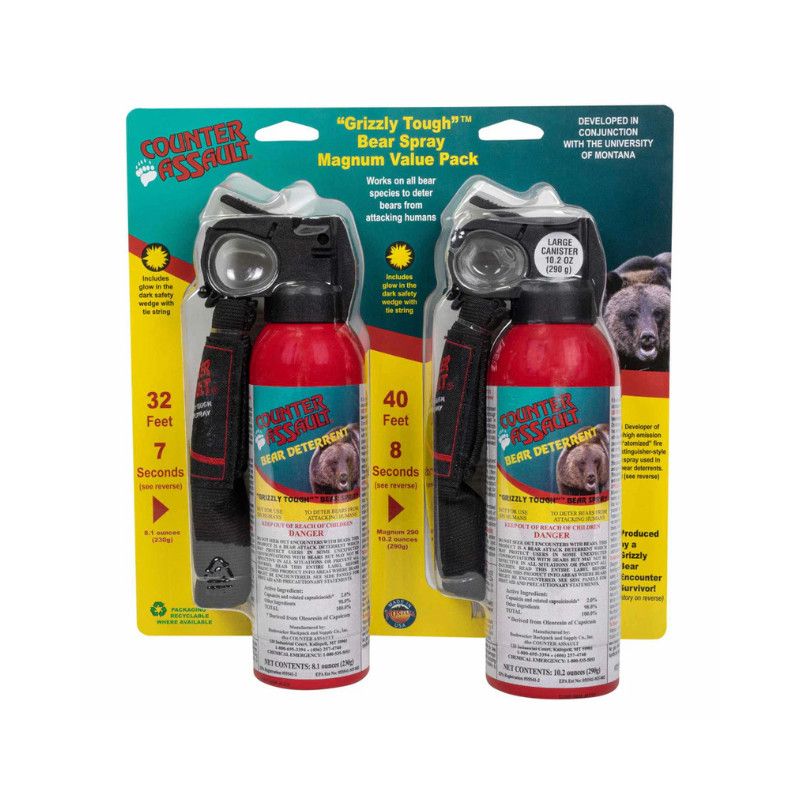 Counter Assault Bear Spray Combo  - 32ft 8.1oz &amp; 40ft 10.2oz w/ Holster