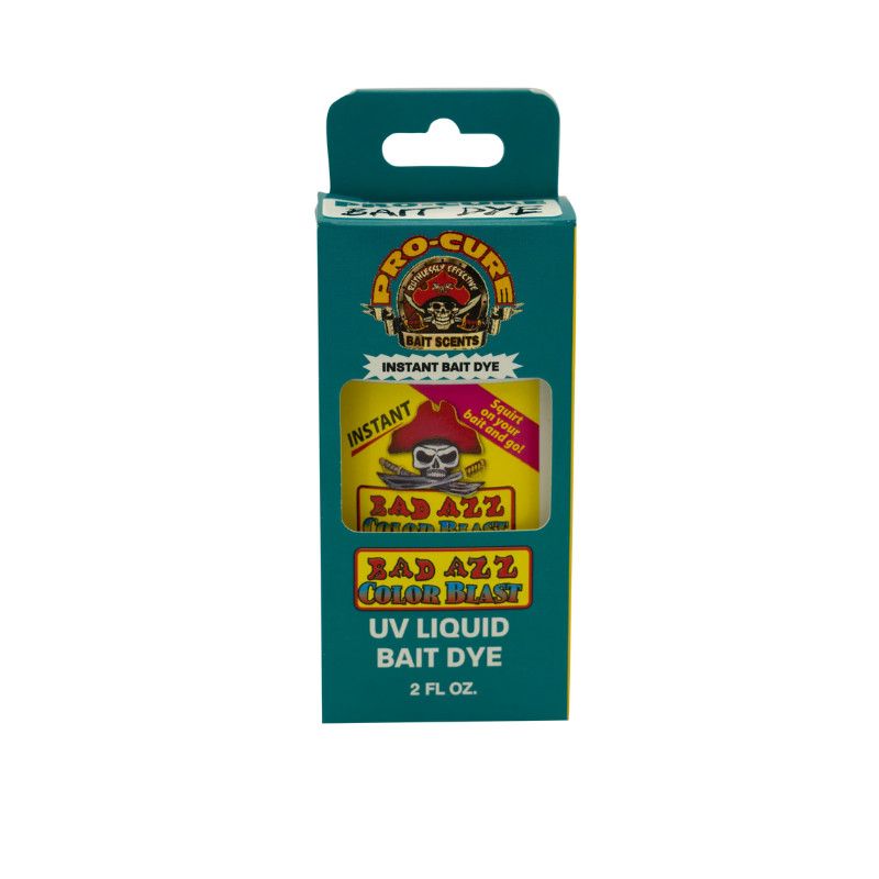 Pro-Cure Bad Azz Color Blast Bait Dye 2oz Brilliant Blue Fluorescent