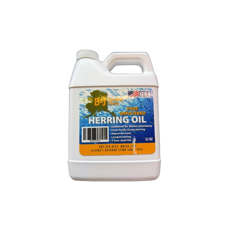 B&amp;J Herring Oil Fishing Bait 32oz