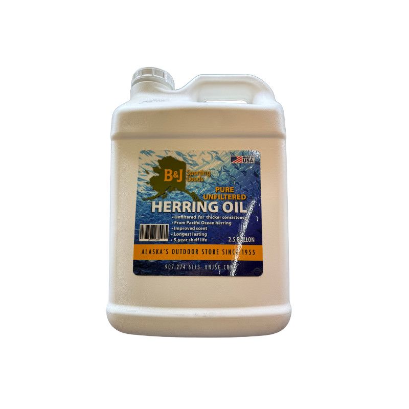 B&amp;J Herring Oil Fishing Bait 2.5gal