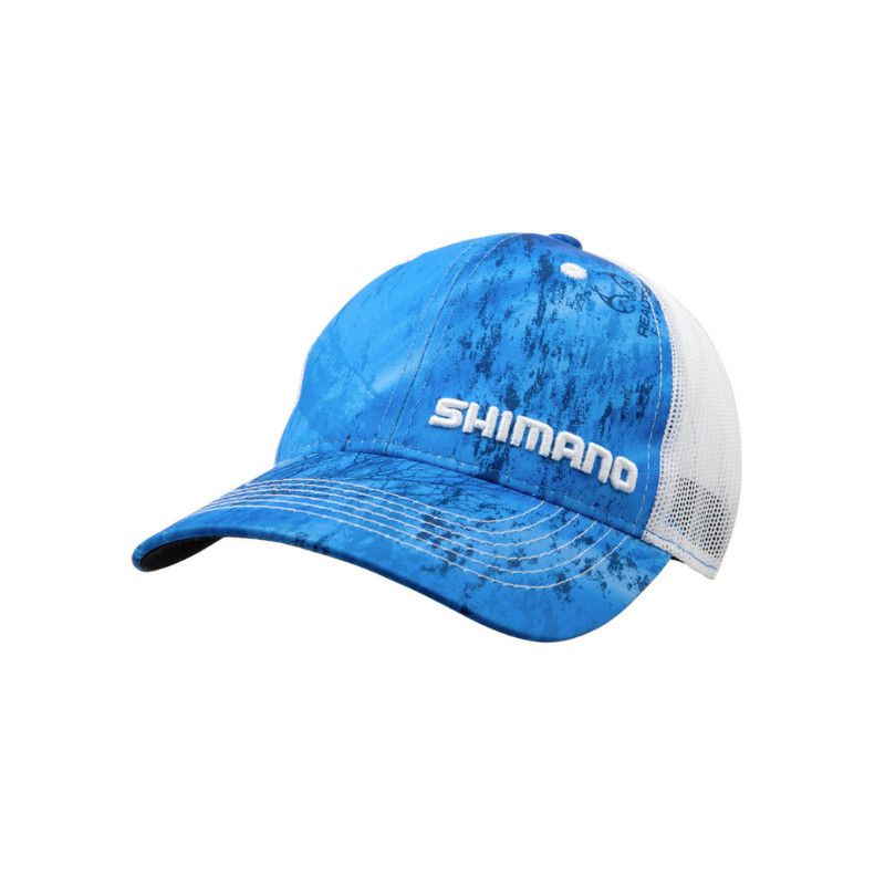 Shimano Realtree Fish Camo Trucker Hat - Blue