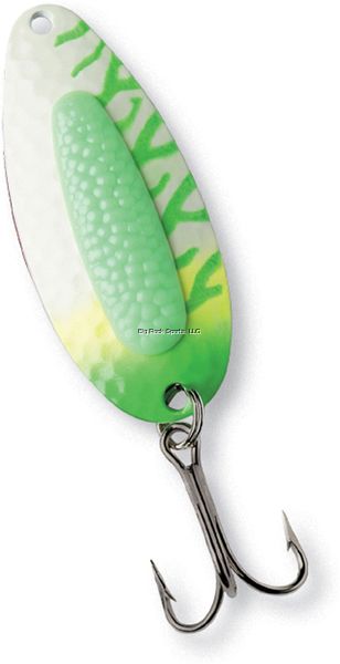 Blue Fox Pixee Spoon Metallic 7/8oz, Color: Pnt Grn Tig Grn In 054IC