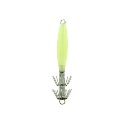 Promar 6&quot; Hard Body Squid Jig - Luminous Glow - 2 Hooks