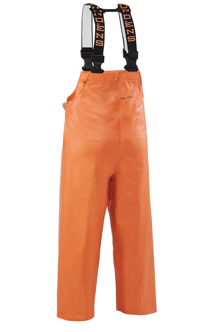 Grundens Clipper Youth Bib Orange, Size: 16