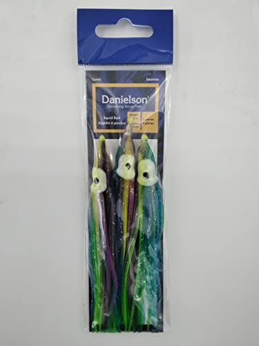 Danielson Squid 4.5&quot; Purple/Blue/Green/Pink Stripe 3-pk