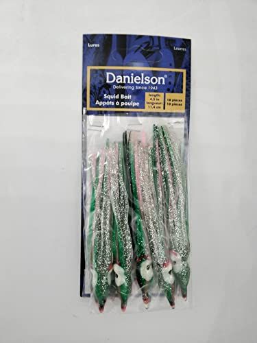Danielson Squid 4.5&quot; Glow/Silver Rainbow 10-pk