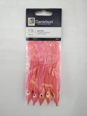 Danielson SQDT32 Squid Bait 4.5&#39;&#39; Orange Scl/Hot Pink