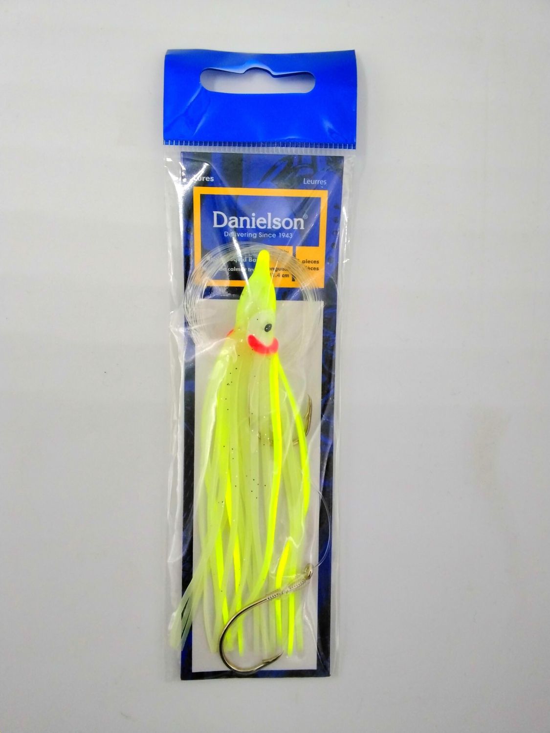 Danielson SQDR45116 Squid Rigged 4.5&#39;&#39; Glow/Chartreuse/Str