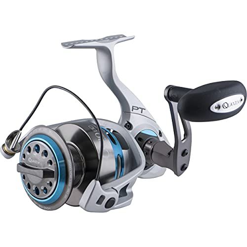 Quantum Cabo Saltwater Spinning Fishing Reel, Size 80 Reel, Changeable Right- or Left-Hand Retrieve, Magnum CSC Drag System, SCR Aluminum Body and Side Cover, Silver/Blue