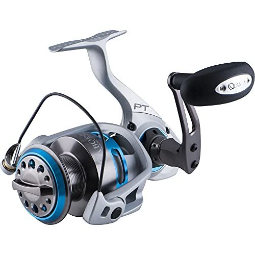 Quantum Cabo Saltwater Spinning Fishing Reel, Size 60 Reel, Changeable Right- or Left-Hand Retrieve, Magnum CSC Drag System, SCR Aluminum Body and Side Cover, Silver/Blue